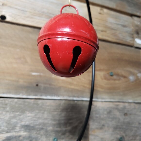 Vintage Bell Ornaments Bundle of 2 - Red Metal - Jingle - Christmas Bells - Picture 8 of 9